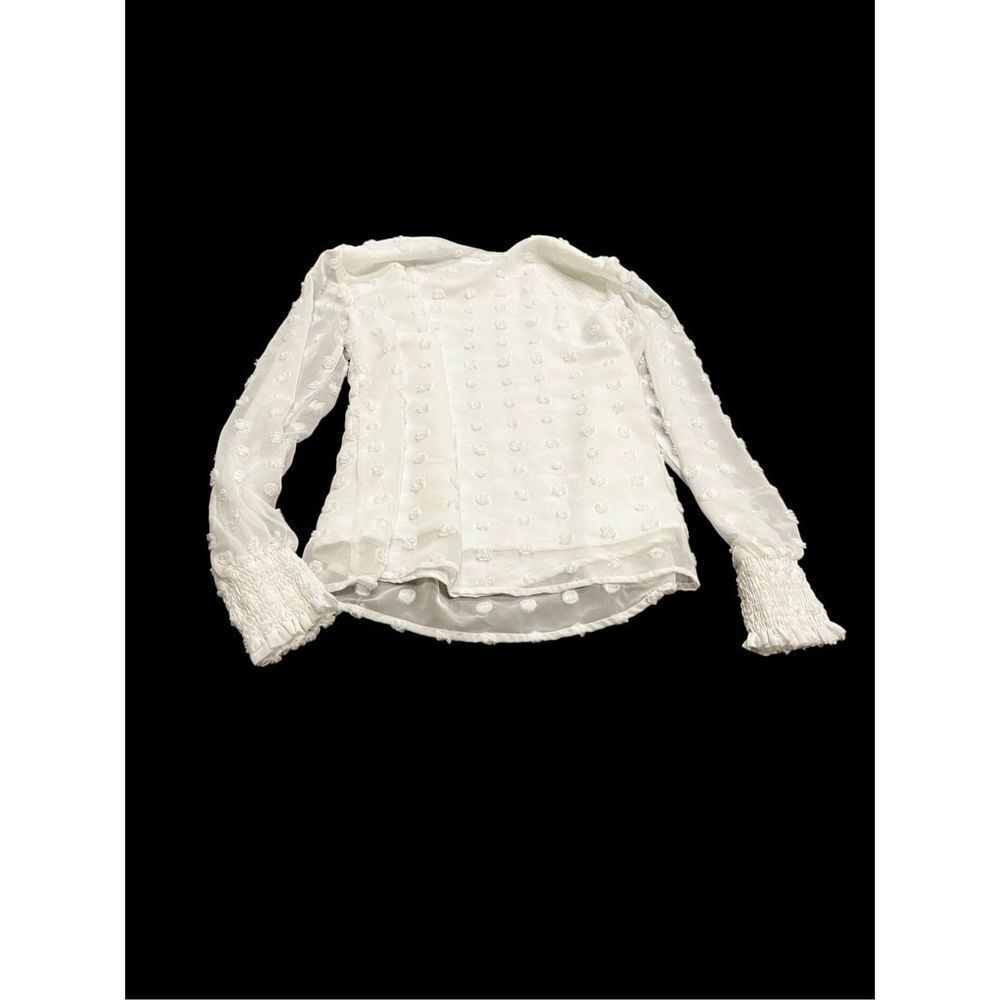 Blooming Jelly Womens Chiffon Blouses Elegant Lantern Long Sleeve Round Neck Top